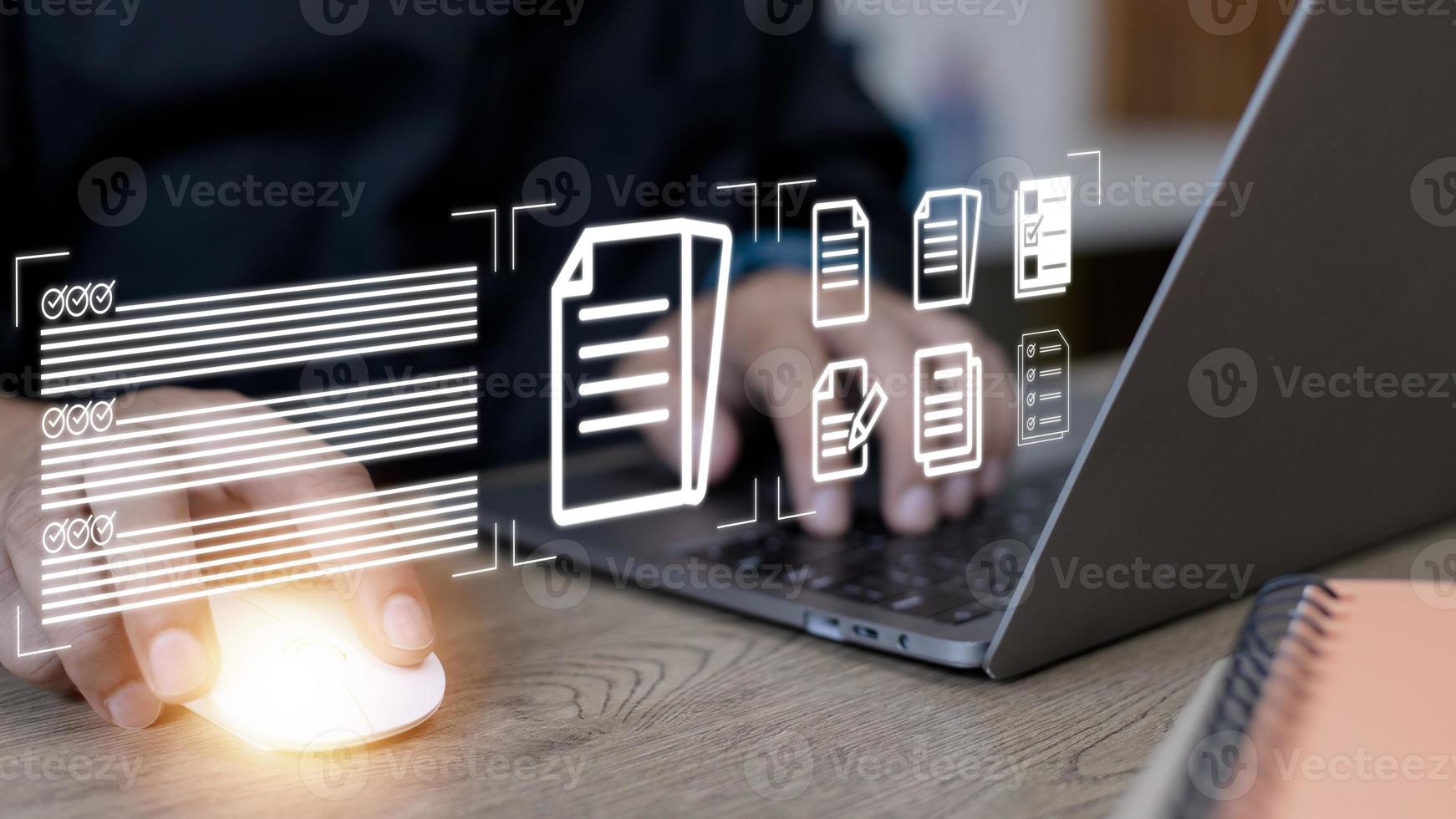 document management concept, online documentation database photo