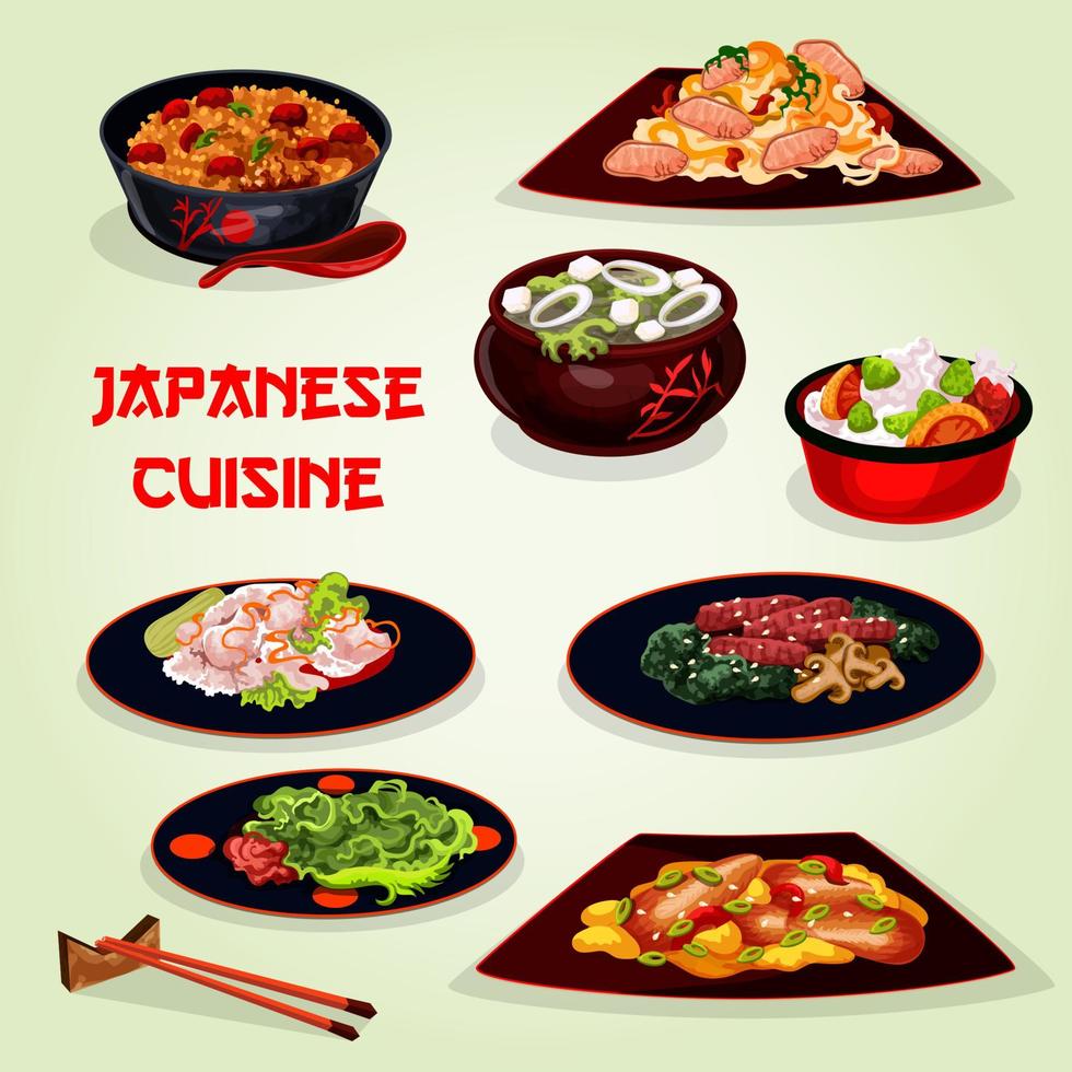 Japanese cuisine lunch icon for asian food design vector