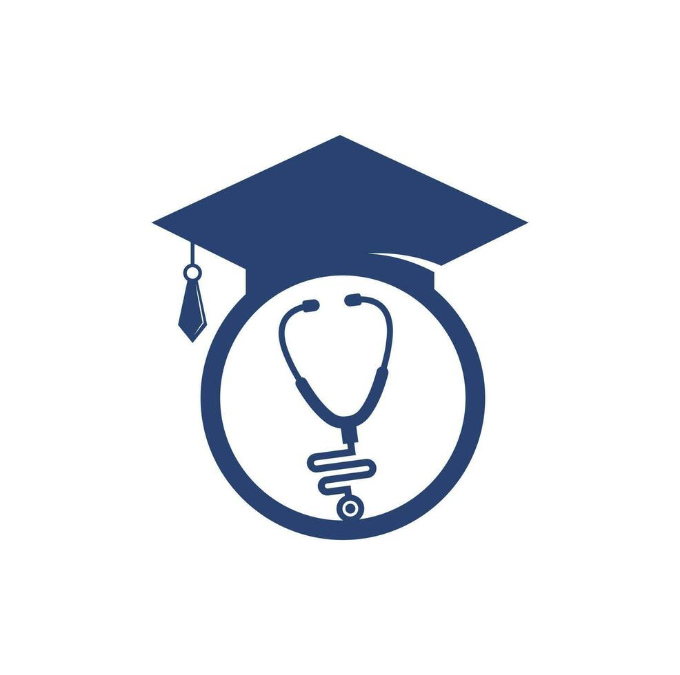 diseño del logotipo del vector de la escuela de medicina. vector de icono de estudiante de medicina.