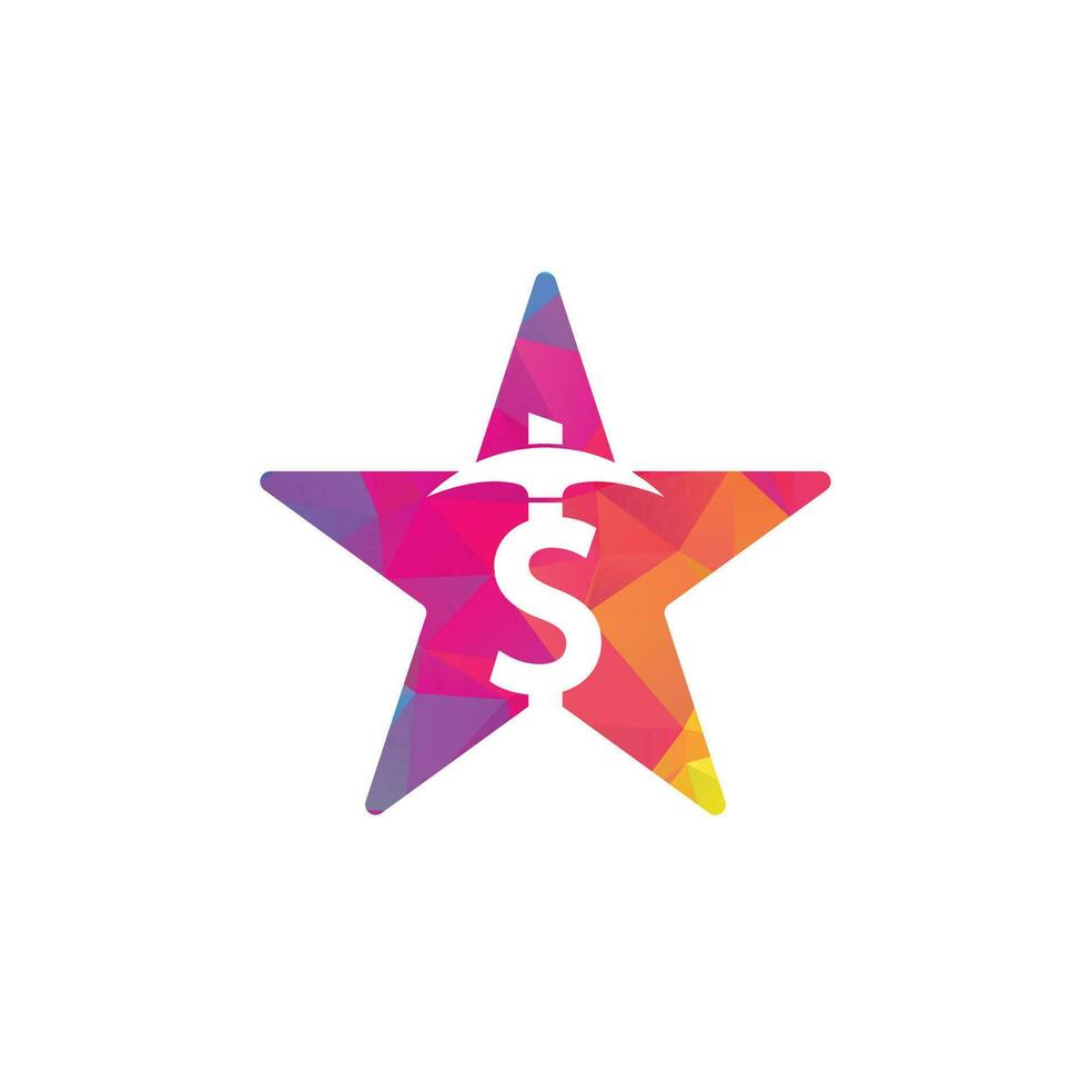 Mining star shape concept Logo Design. Mining industry logo design template. Dollar mining logo vector illustration