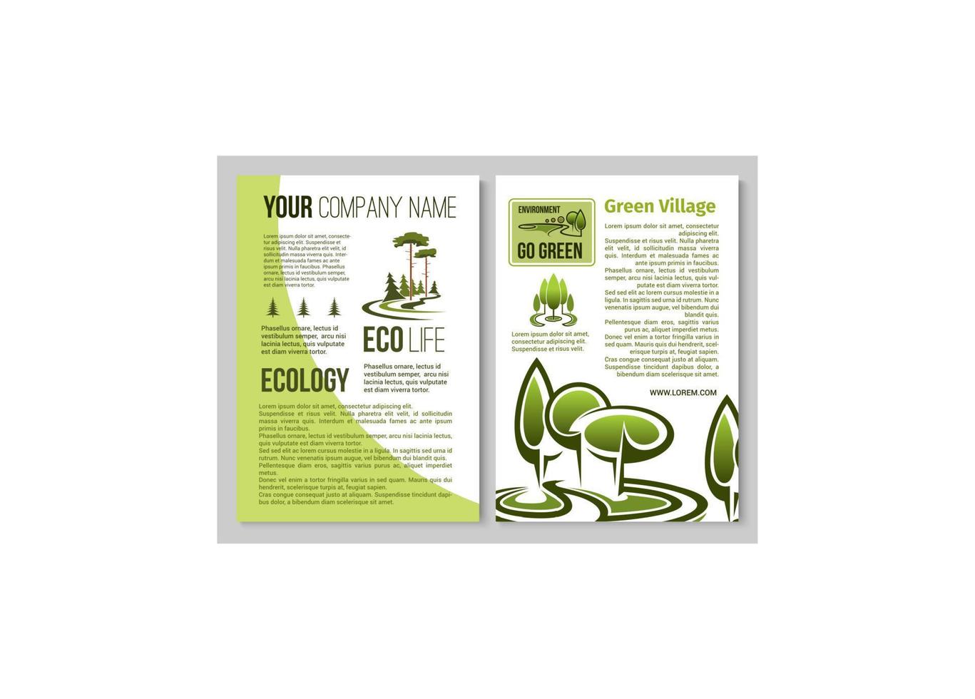 Ecology and environment protection poster design vector