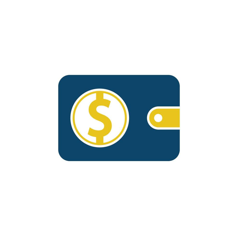 Wallet Logo Design. Wallet money logo icon. Wallet With dollar logo template vector