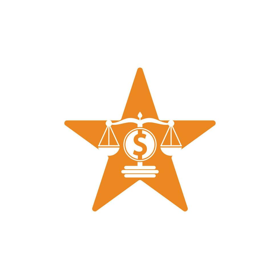 Money scale vector logo design. Finance concept. Logotype scale and dollar symbol icon.