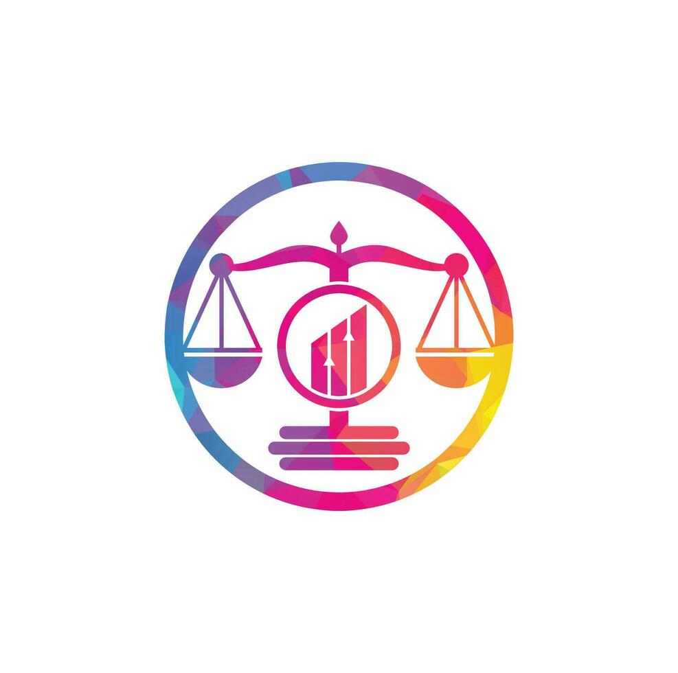 plantilla de vector de logotipo de finanzas de justicia. bufete de abogados creativo con conceptos de diseño de logotipo gráfico