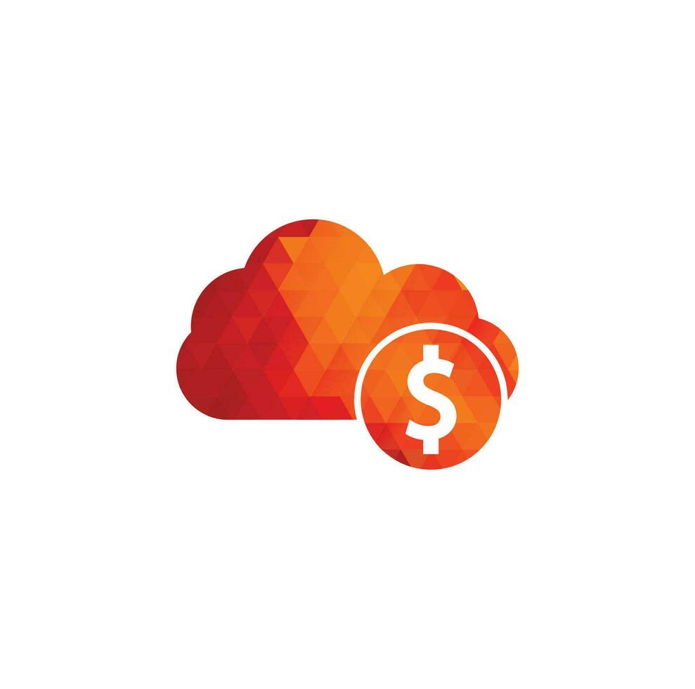 Cloud money logo vector. Cloud Pay Logo Template vector