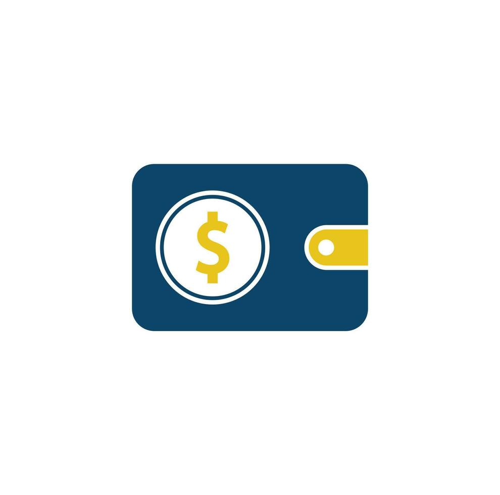 Wallet Logo Design. Wallet money logo icon. Wallet With dollar logo template vector