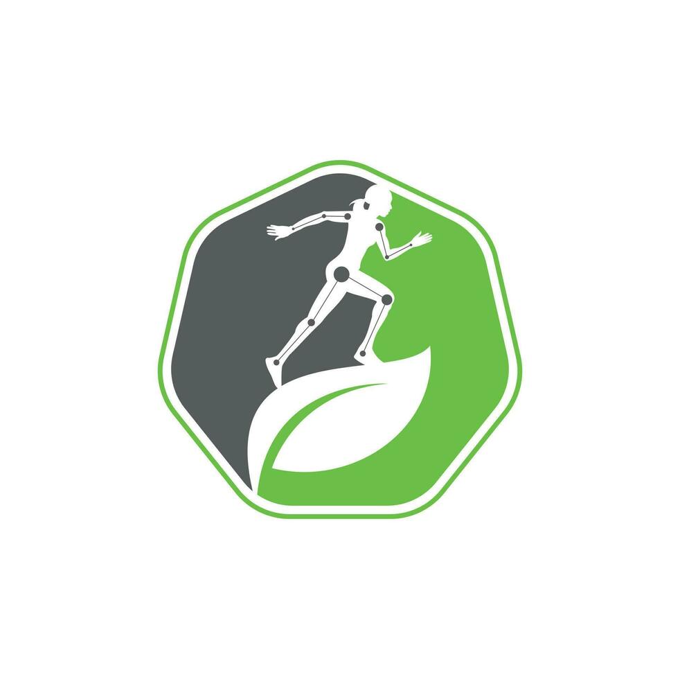 Vector de icono del logotipo de fisioterapia natural. diseño vectorial del concepto de tratamiento de fisioterapia. diseño de vectores de clínicas ortopédicas y de fisioterapia.
