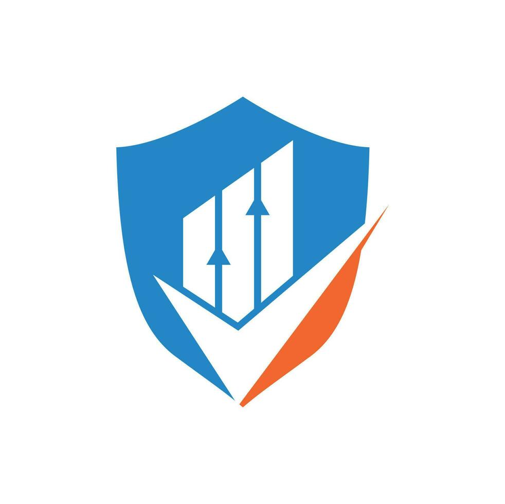 Check finance logo icon vector. Creative Finance Logo and Icon Template. Mark chart and graph logo vector