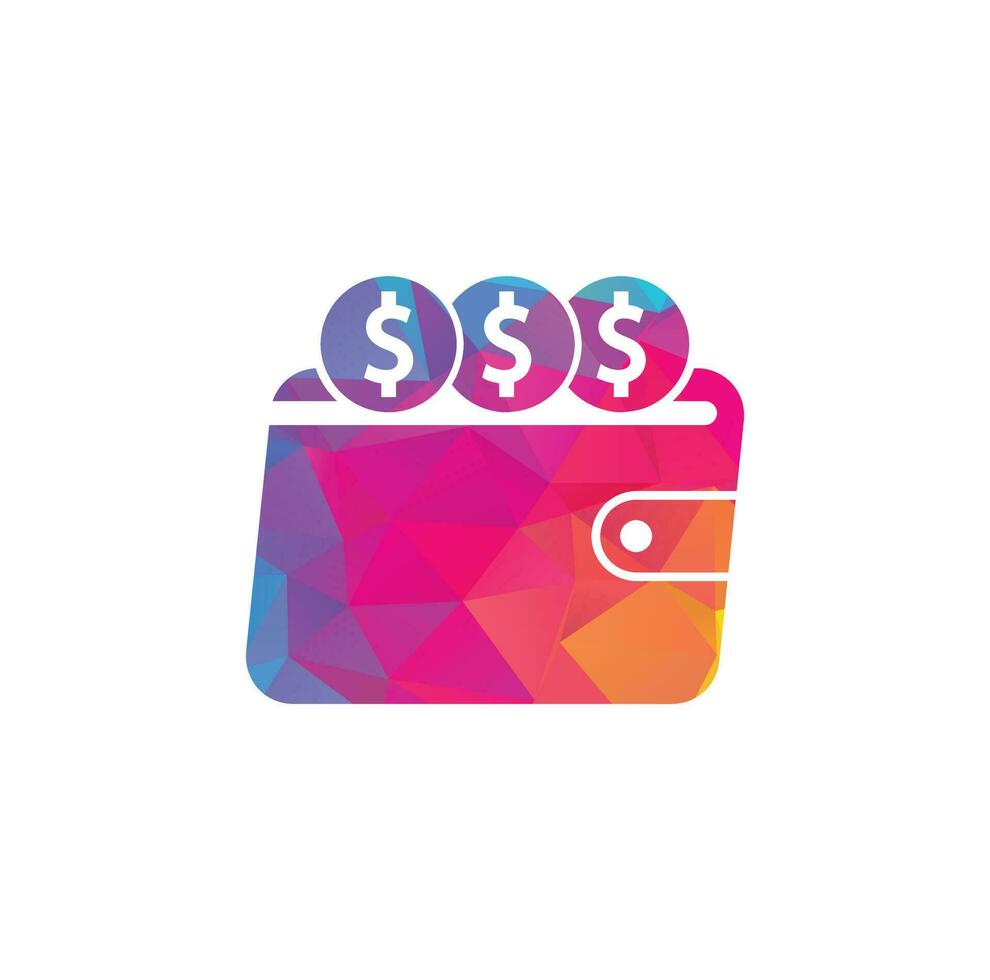 Wallet Logo Design. Wallet money logo icon. Wallet With dollar logo template vector