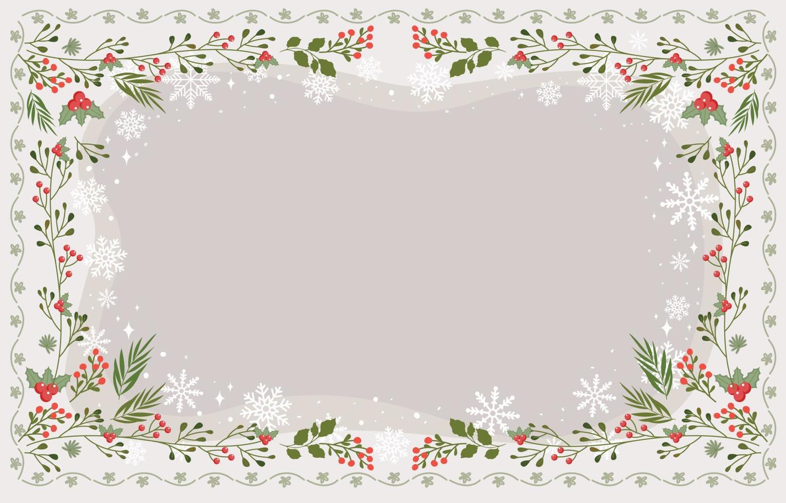 Beautiful Winter Border Background vector