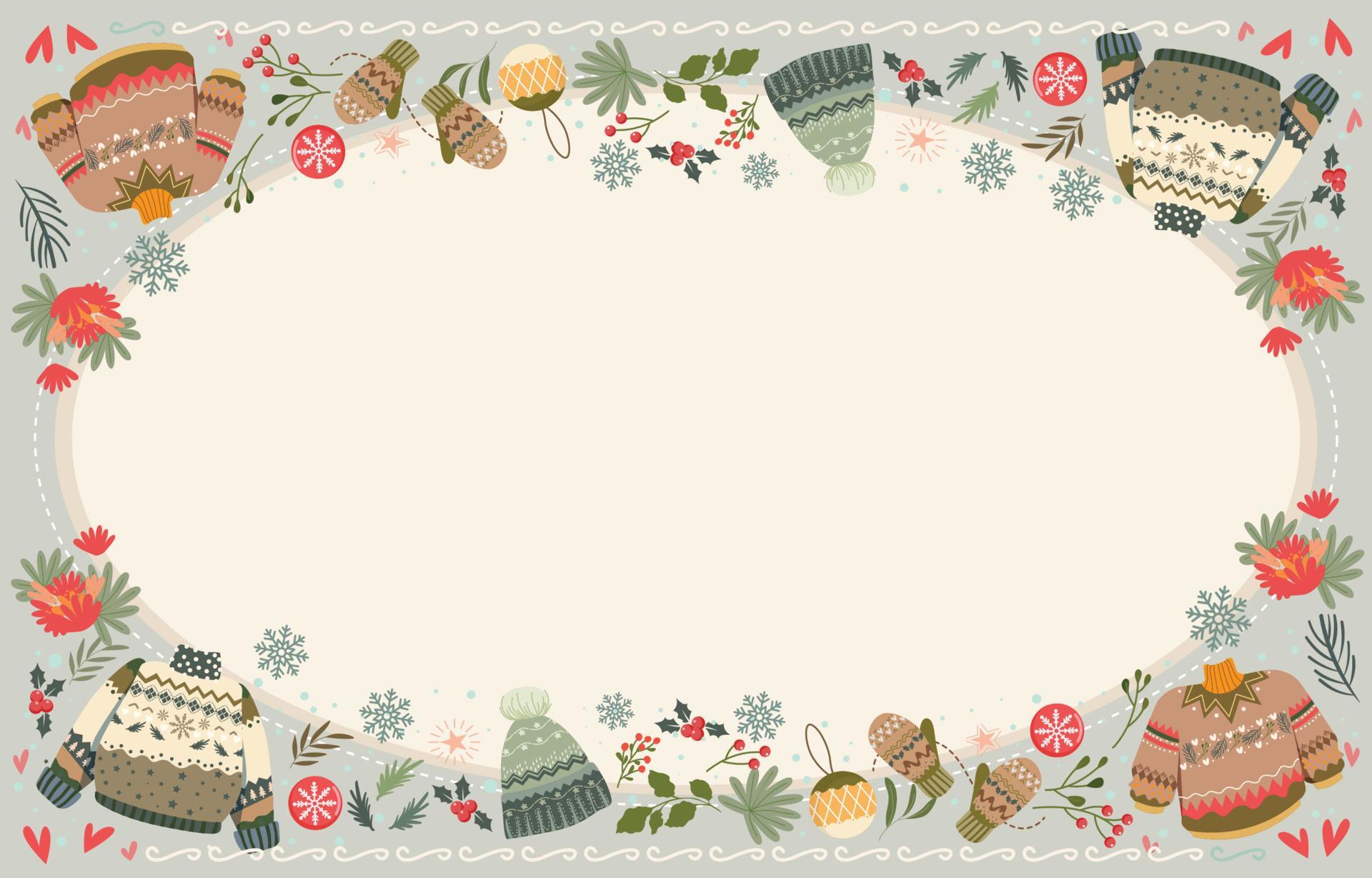 Template of Winter Border Background 13063702 Vector Art at Vecteezy
