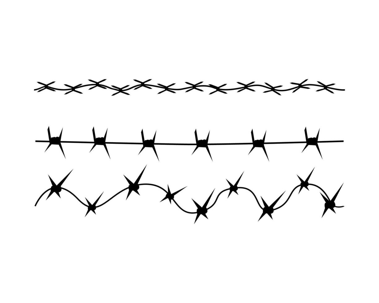 Barbed Wire Set vector