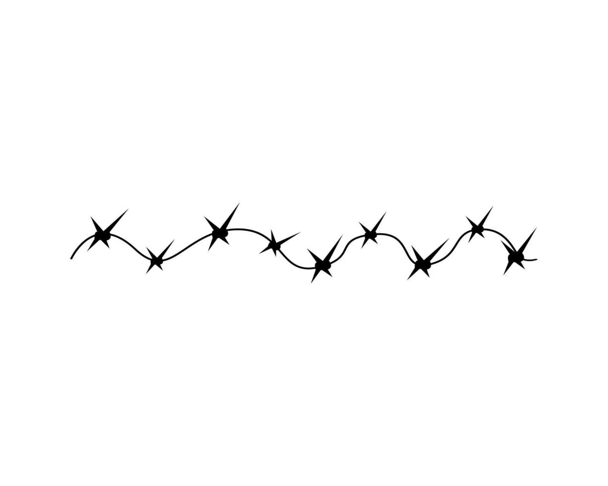 Illustration of barbed wire vector