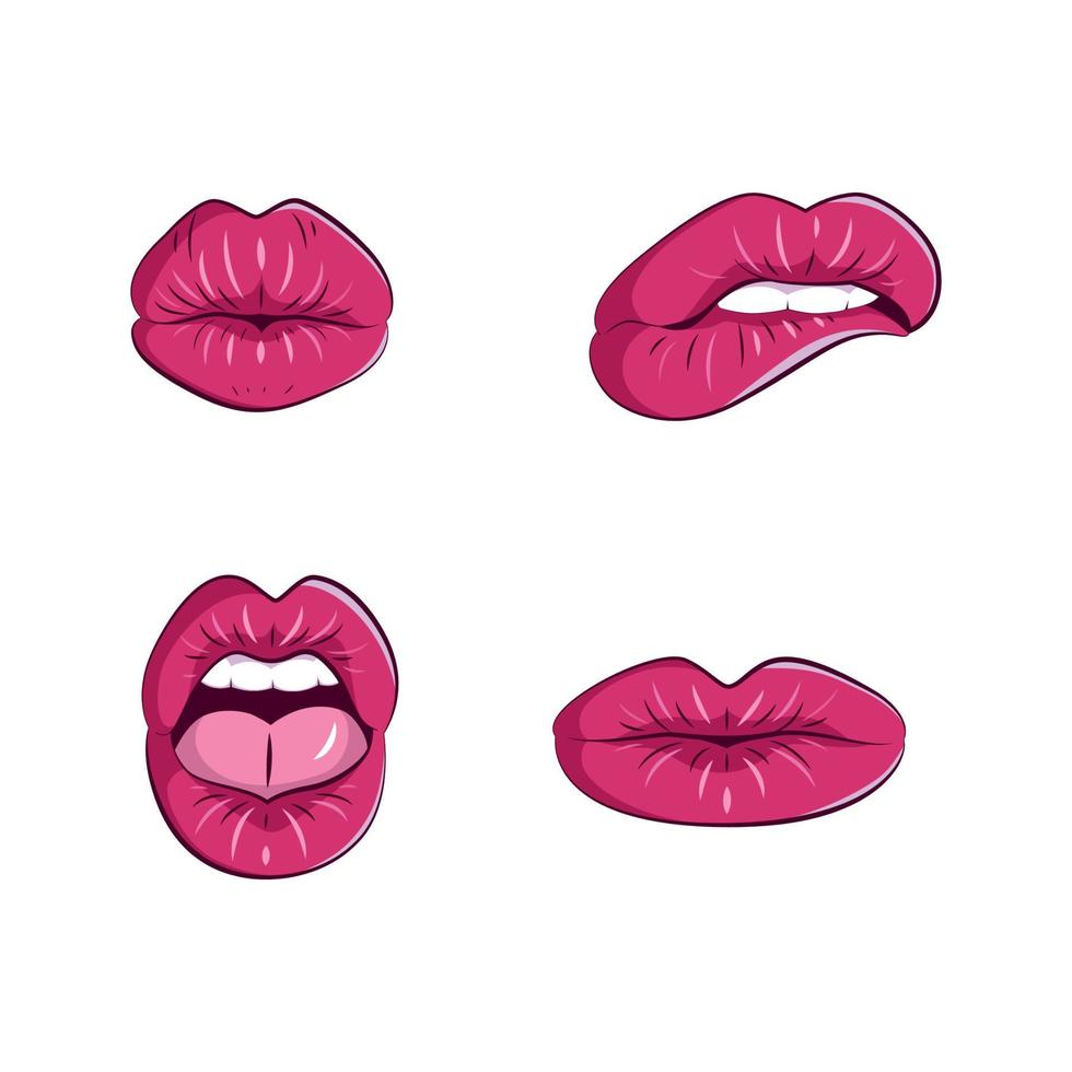 Collection of Women Mouths vector
