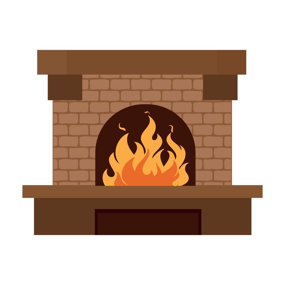 ilustrador vectorial de chimenea vector