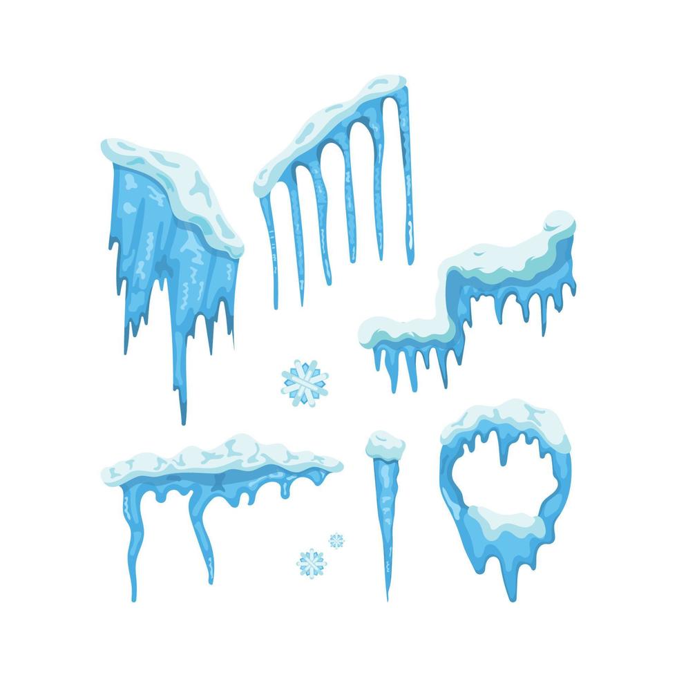 Collection of icicles vector