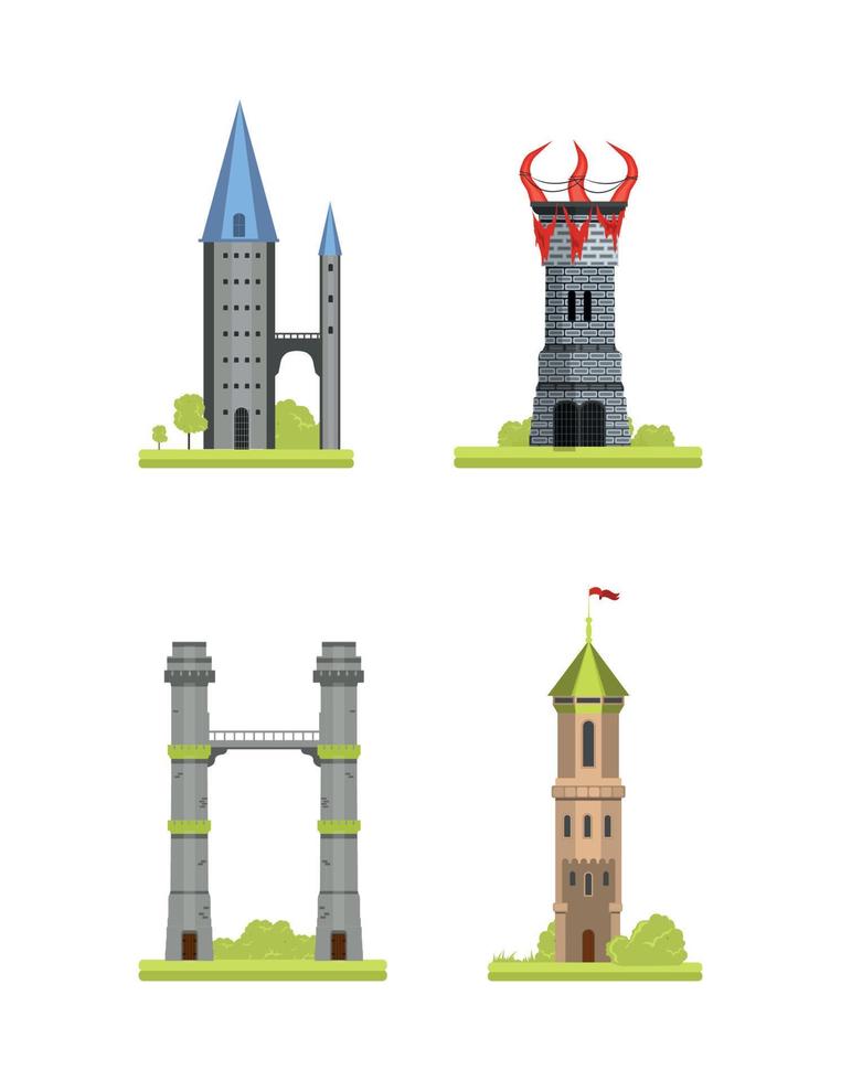 Fantasy Architecture Set vector