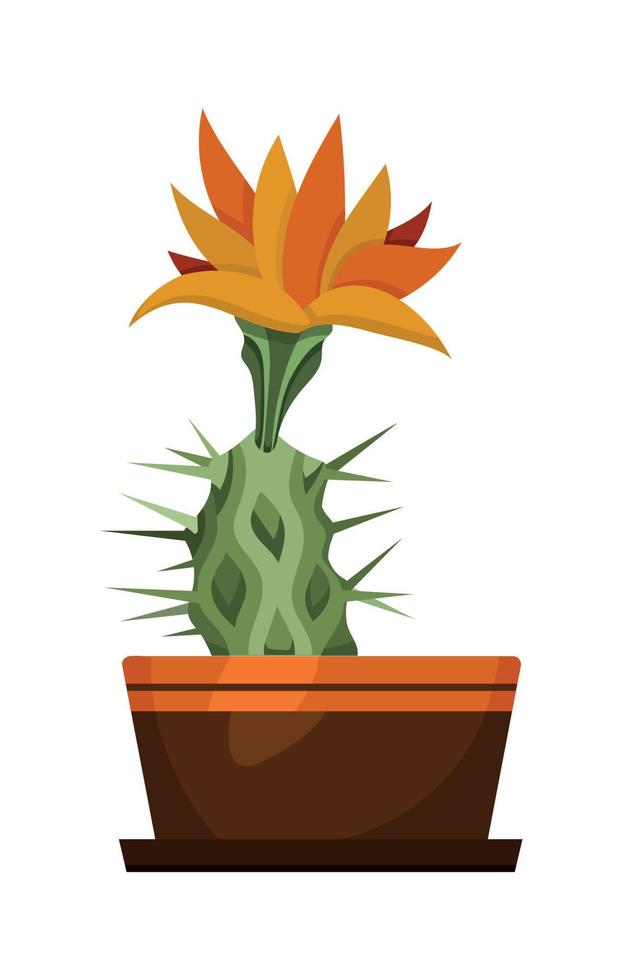 Cactus in pot vector