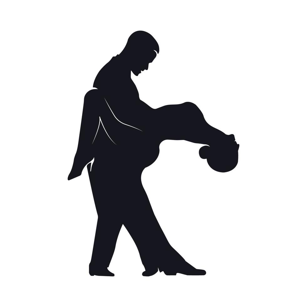 Tango dancers silhouettes vector