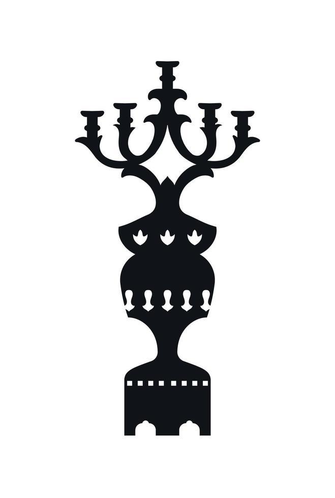 vela y candelabro vector