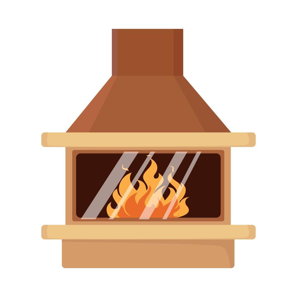 ilustrador vectorial de chimenea vector