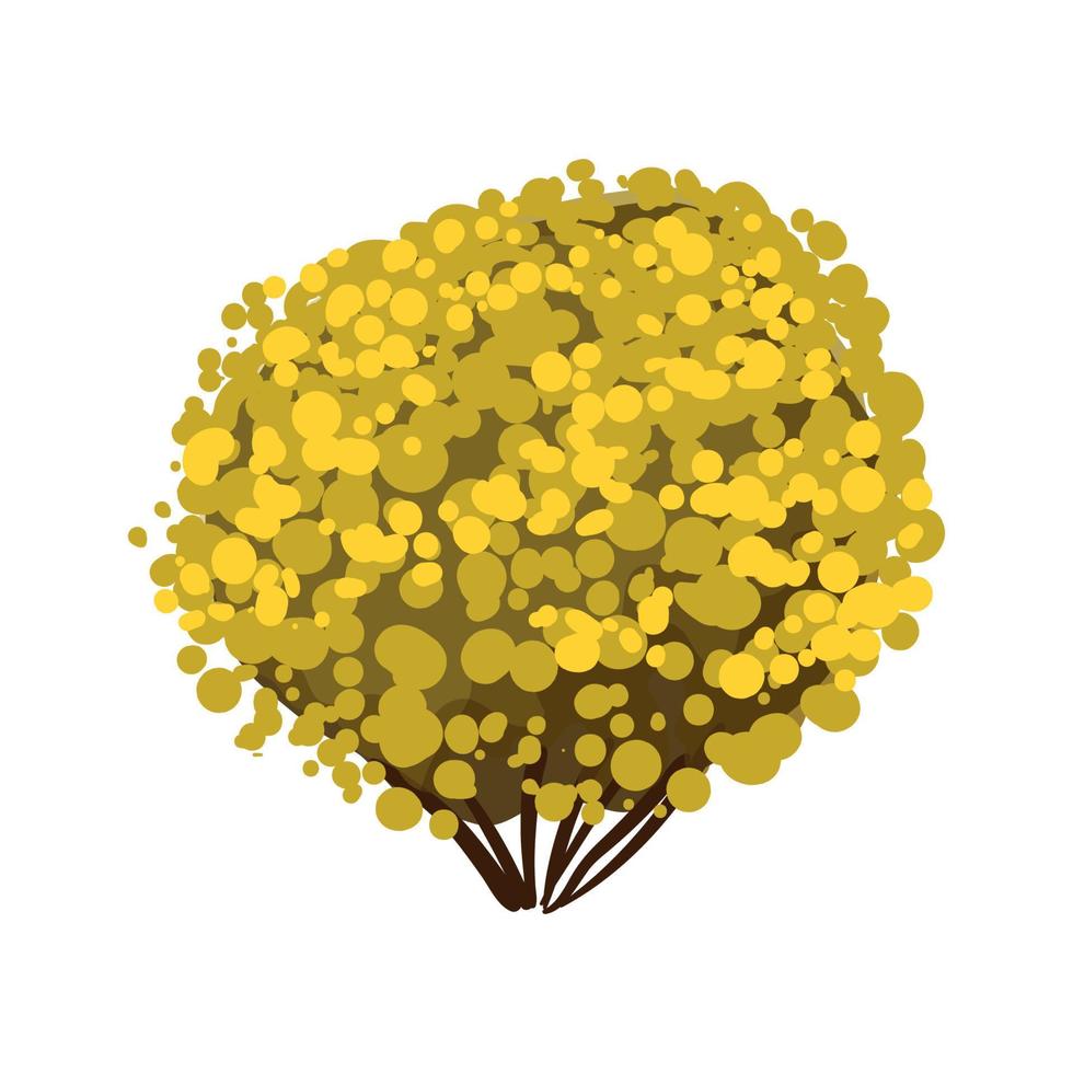 Vector illustrator of  Detailed Bushes