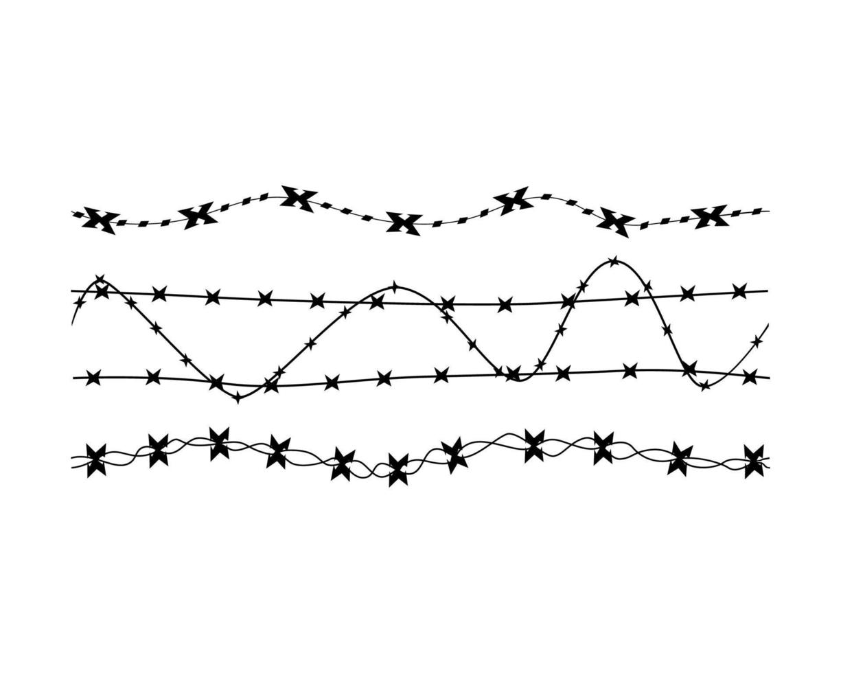 Barbed Wire Set vector