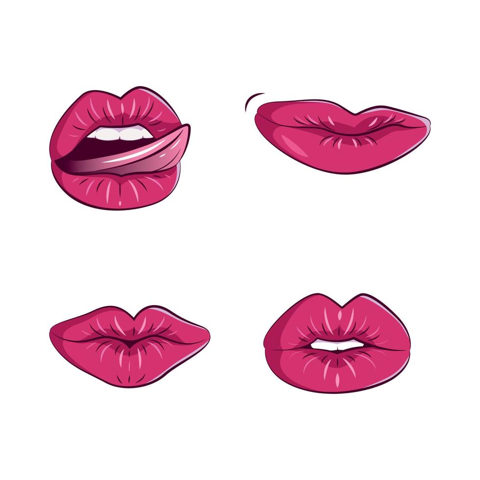 Collection of Women Mouths vector