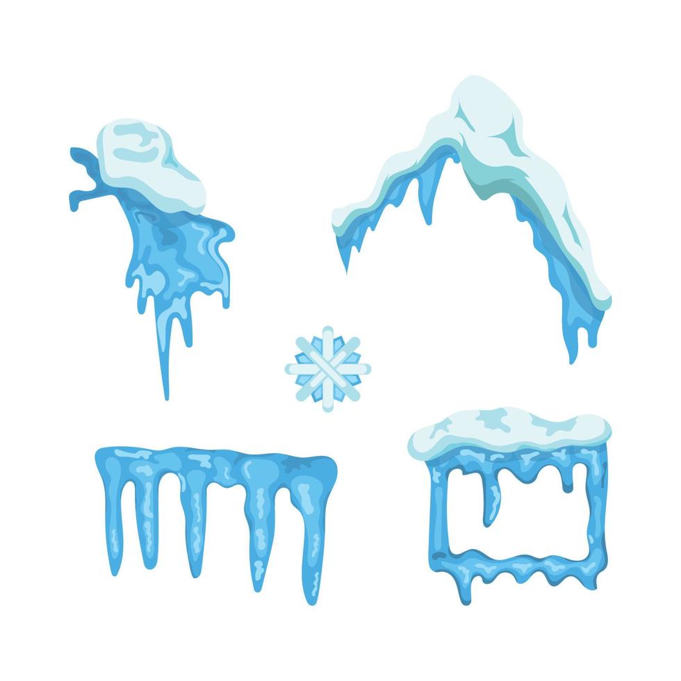 Collection of icicles vector