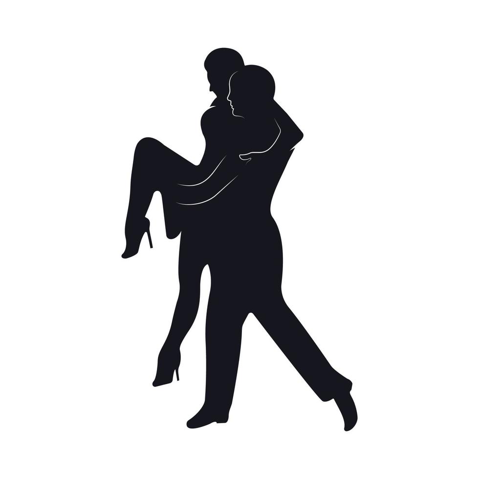 siluetas de bailarines de tango vector