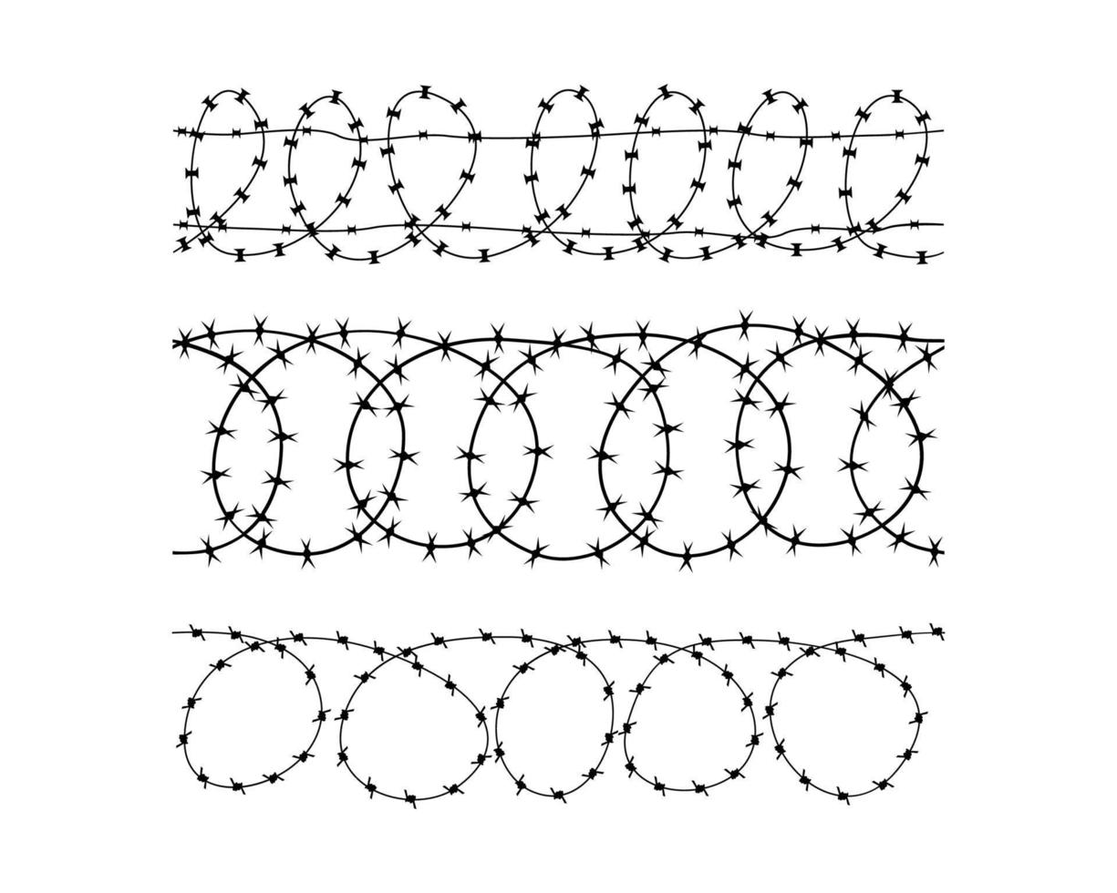 Barbed Wire Set vector