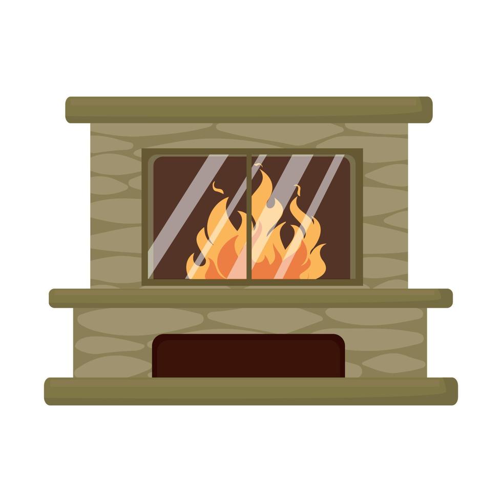 Vector illustrator of Fireplace