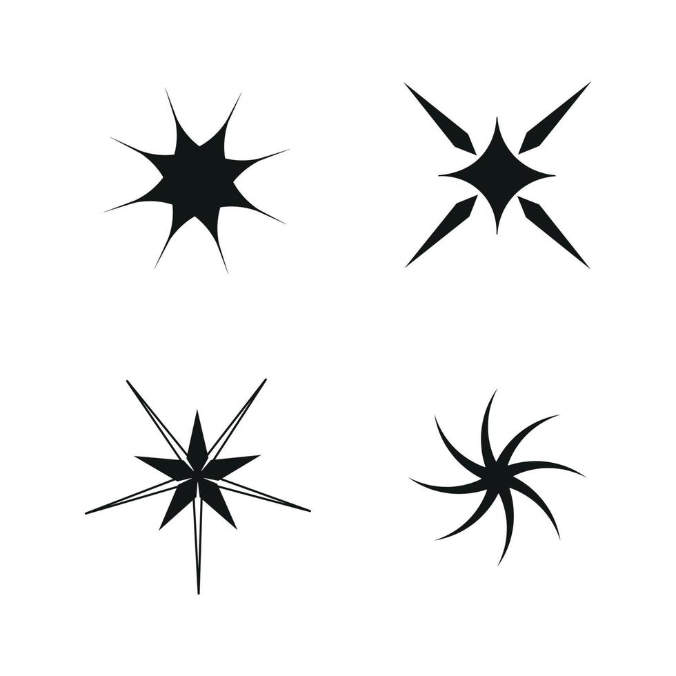 ilustrador vectorial de un conjunto de iconos de estrellas vector