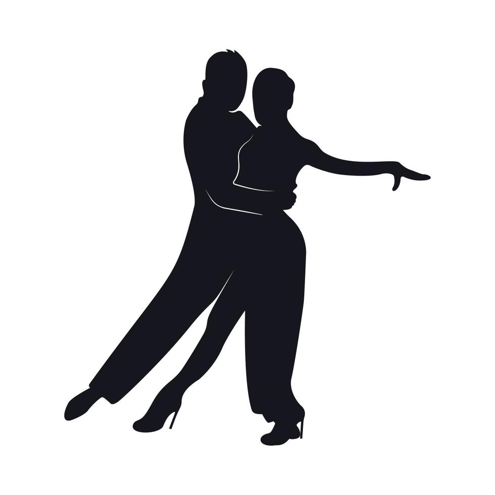 siluetas de bailarines de tango vector