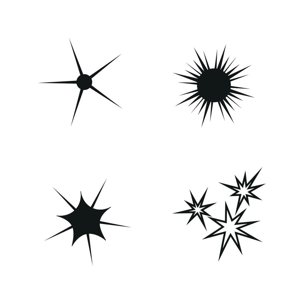 ilustrador vectorial de un conjunto de iconos de estrellas vector