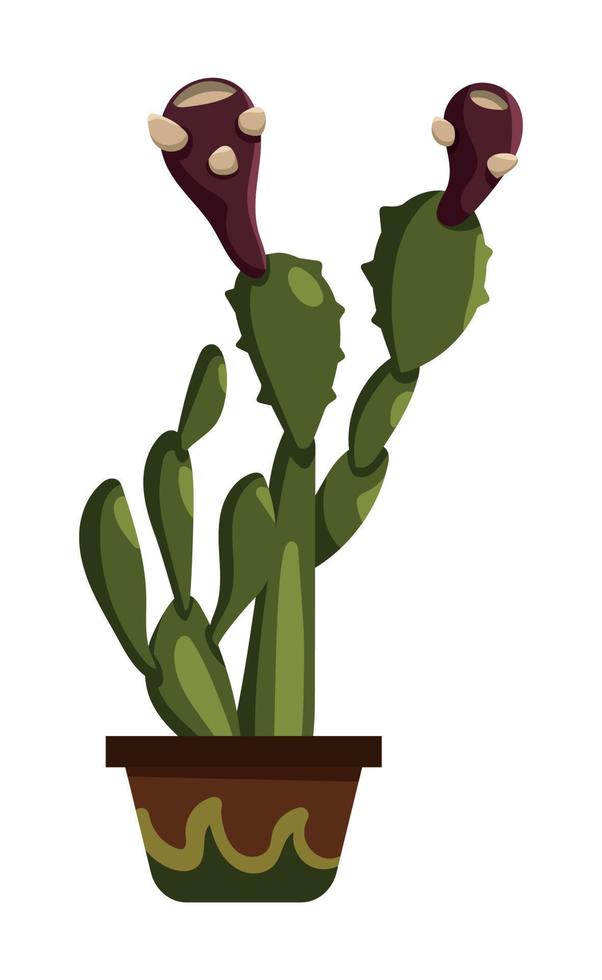 cactus en maceta vector