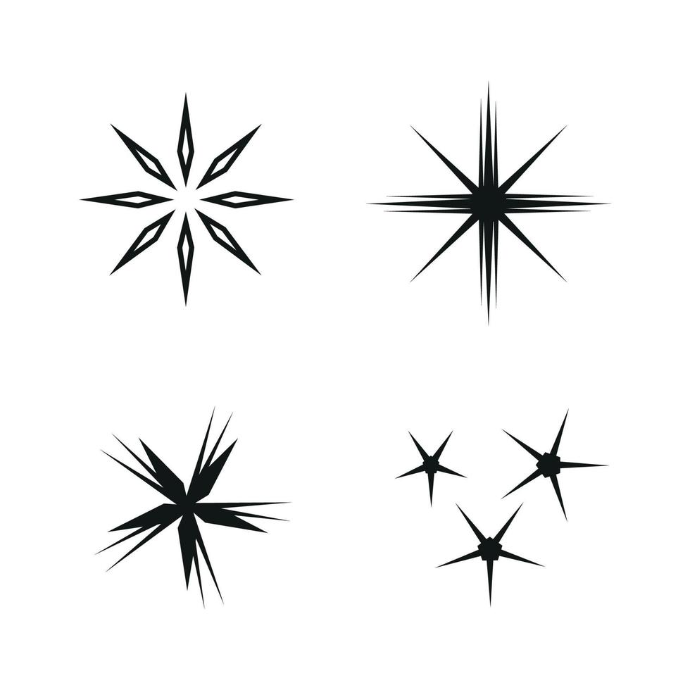 ilustrador vectorial de un conjunto de iconos de estrellas vector