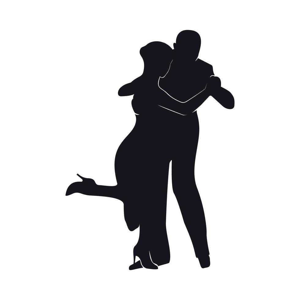 siluetas de bailarines de tango vector