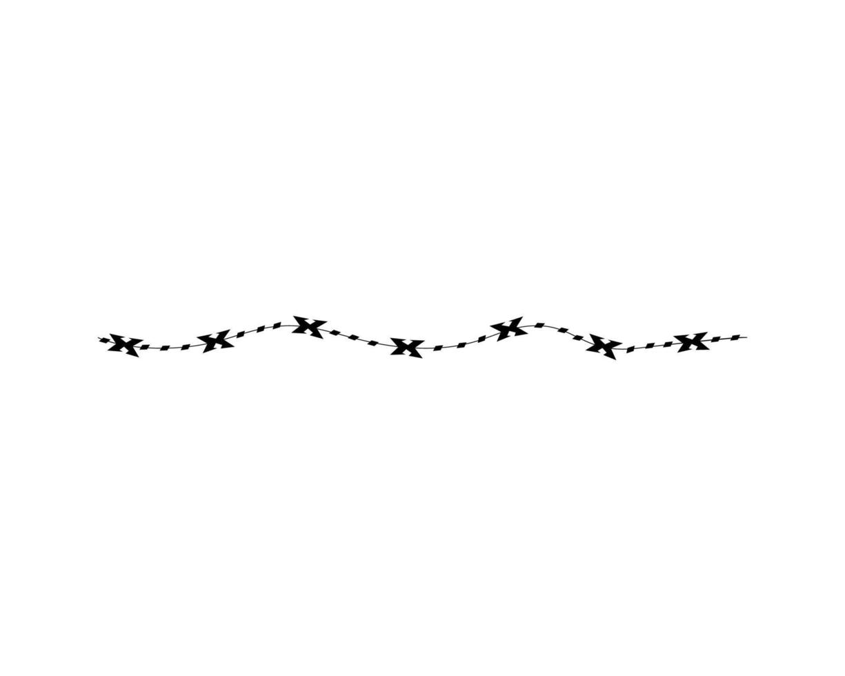 Illustration of barbed wire vector