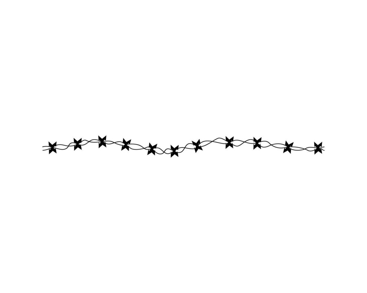 Illustration of barbed wire vector