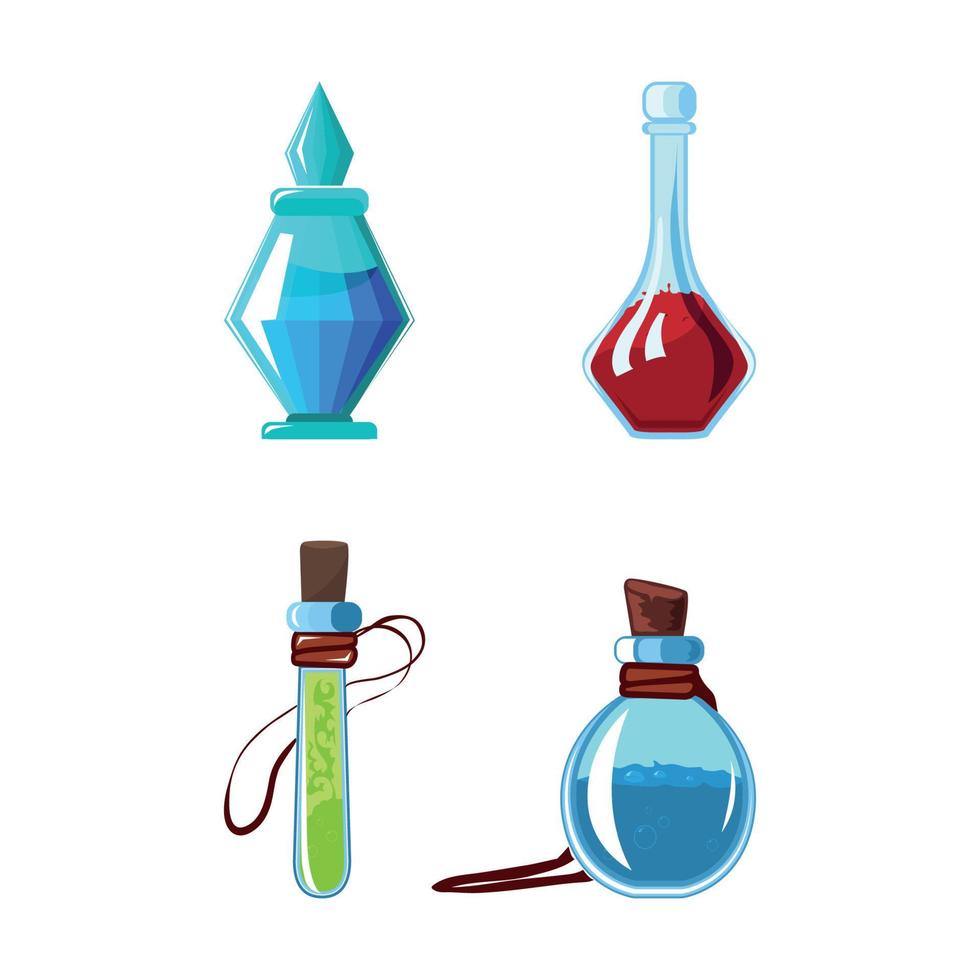 Set magic potions vector