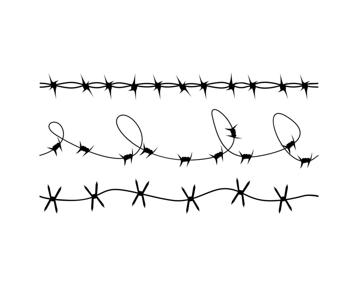 Barbed Wire Set vector