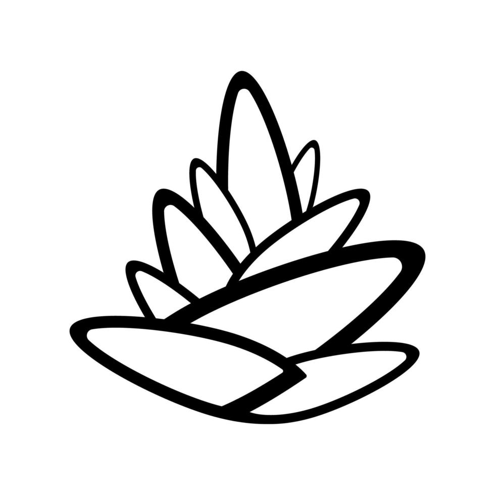 Black And White Pine Cones vector