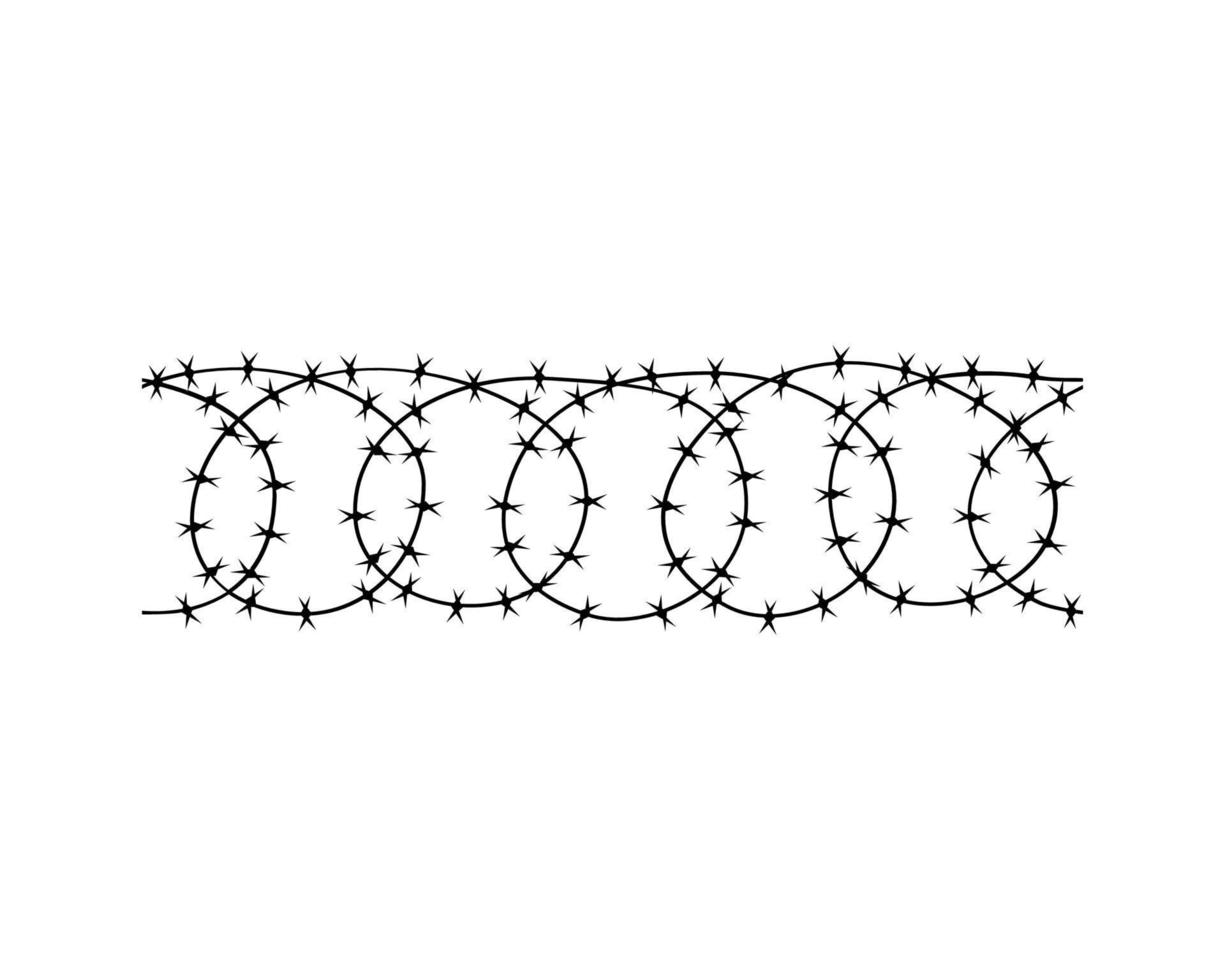 Illustration of barbed wire vector