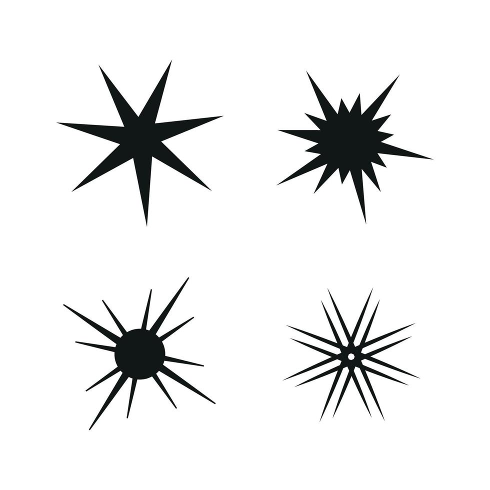 ilustrador vectorial de un conjunto de iconos de estrellas vector