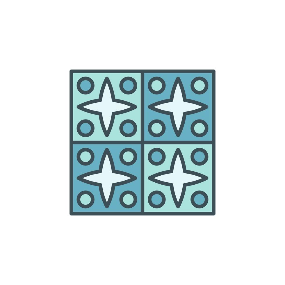 Wall Tiles vector concept colored blue icon