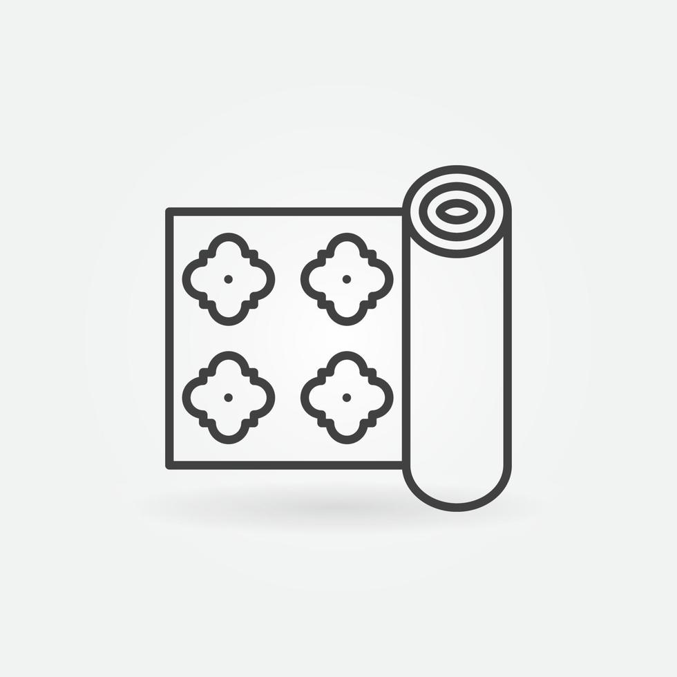 Wall Paper Roll linear vector concept icon