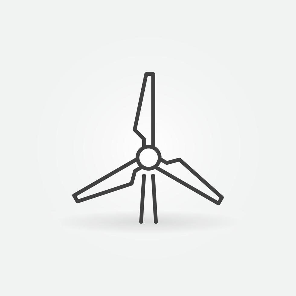 Wind Energy Converter vector outline concept icon