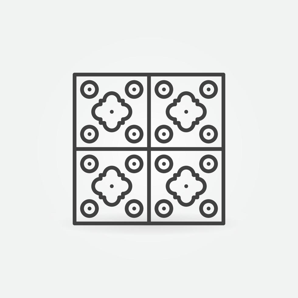 Wall Tile vector concept icon in thin line style