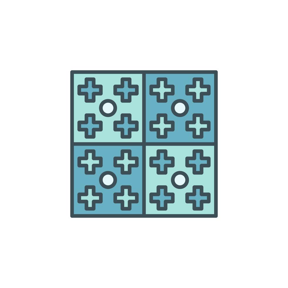 Wall Tile vector concept modern blue icon